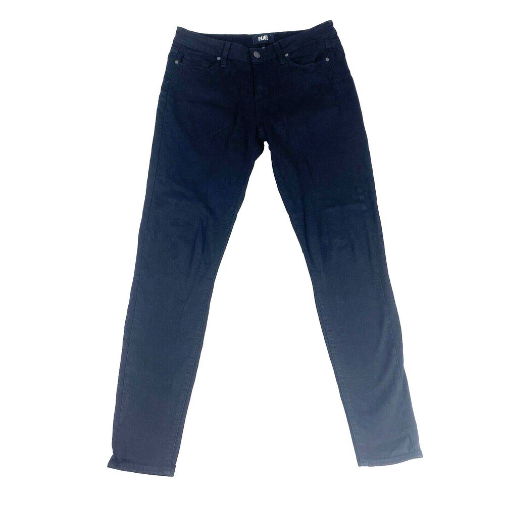 Paige Jeans Womens 29 Black Verdugo Ultra Skinny Overdye Denim Mid Rise Stretch